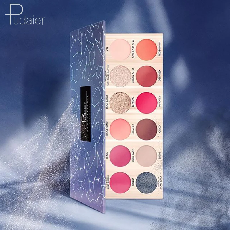 

Pudaier 18 Colors Ins Eyeshadow Pallete Set Starry Palette of Shadows Glitter Eyeshadow High Quality Waterproof of Matte Shadow