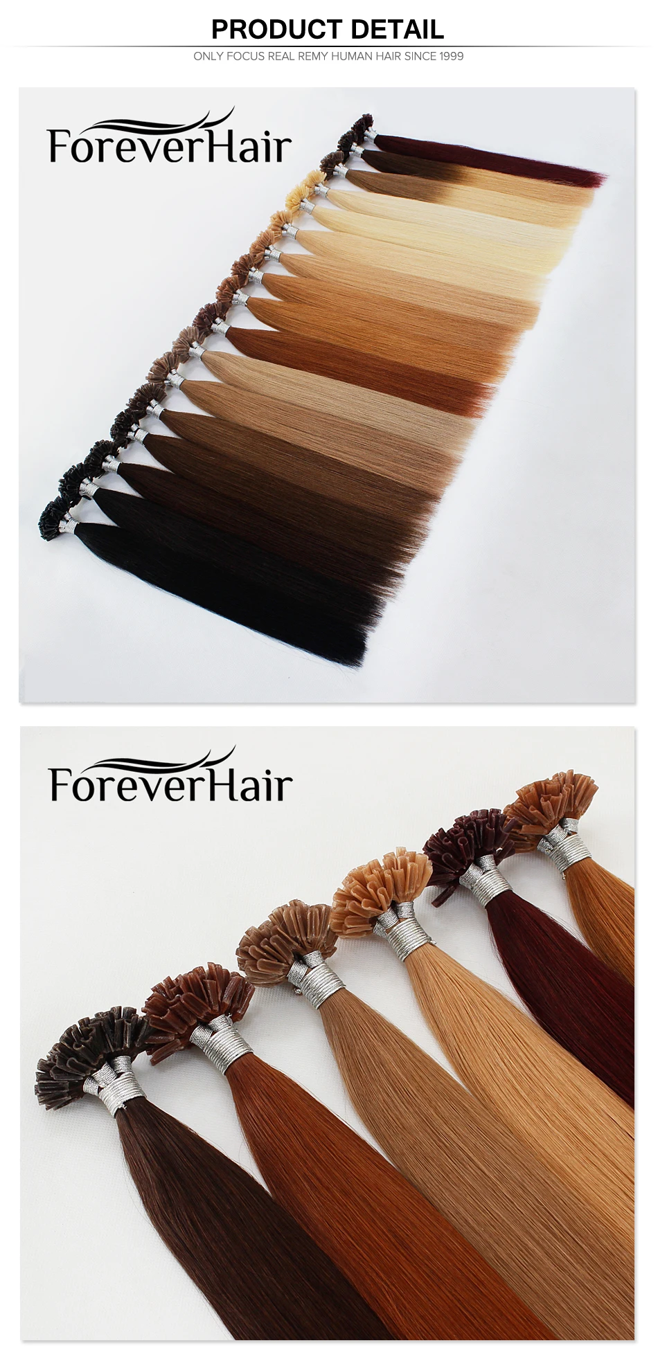 FOREVER HAIR 0,8 г/локон Remy кератиновые человеческие волосы для наращивания с u-образной окантовкой, европейские волосы для наращивания, 100 гр./упаковка, 80 гр., быстрая