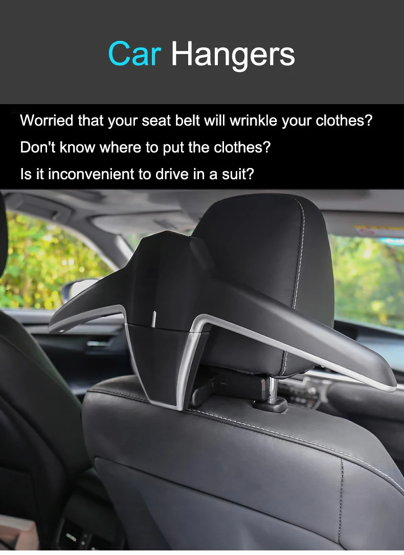 QHCP Высокое качество ABS многофункциональное автомобильное заднее сиденье вешалка для одежды вешалки пальто одежда складные автомобильные аксессуары универсальные