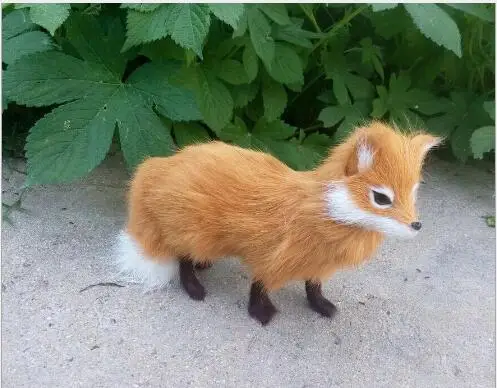  WYZHY Five colors optional Simulation fur animal fox Crafts Garden home decoration teaching props16 - 32957000475