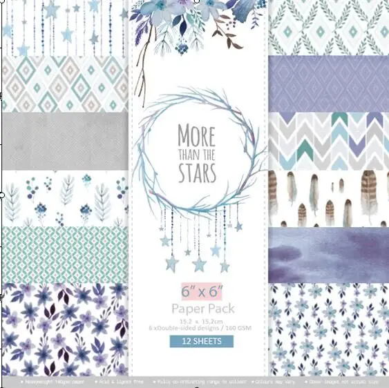 

DIY More than the stars style Scrapbooking paper pack of 24 sheets handmade craft paper craft Background pad