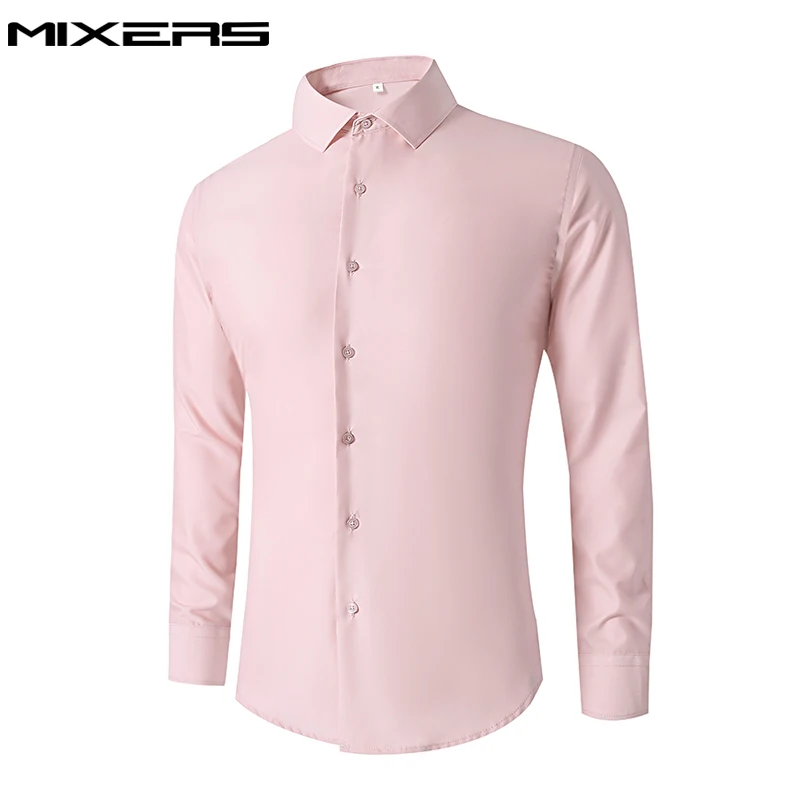 

2018 Summer High Quality Casual Shirt Men Classic Formal Dress Shirt Men Long Sleeve Big Size Wedding Shirt Mens Brand Clothes