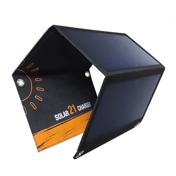 

5V 21W Sunpower Solar Panel Solar Charger Battery with Dual USB Port Foldable for Xiaomi Android Phone Solar Power Bank