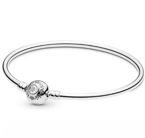 

Original 925 Sterling Silver Princess Jasmine & Aladdin With Star Clasp Snake Pandora Bracelet Bangle Fit Bead Charm Jewelry