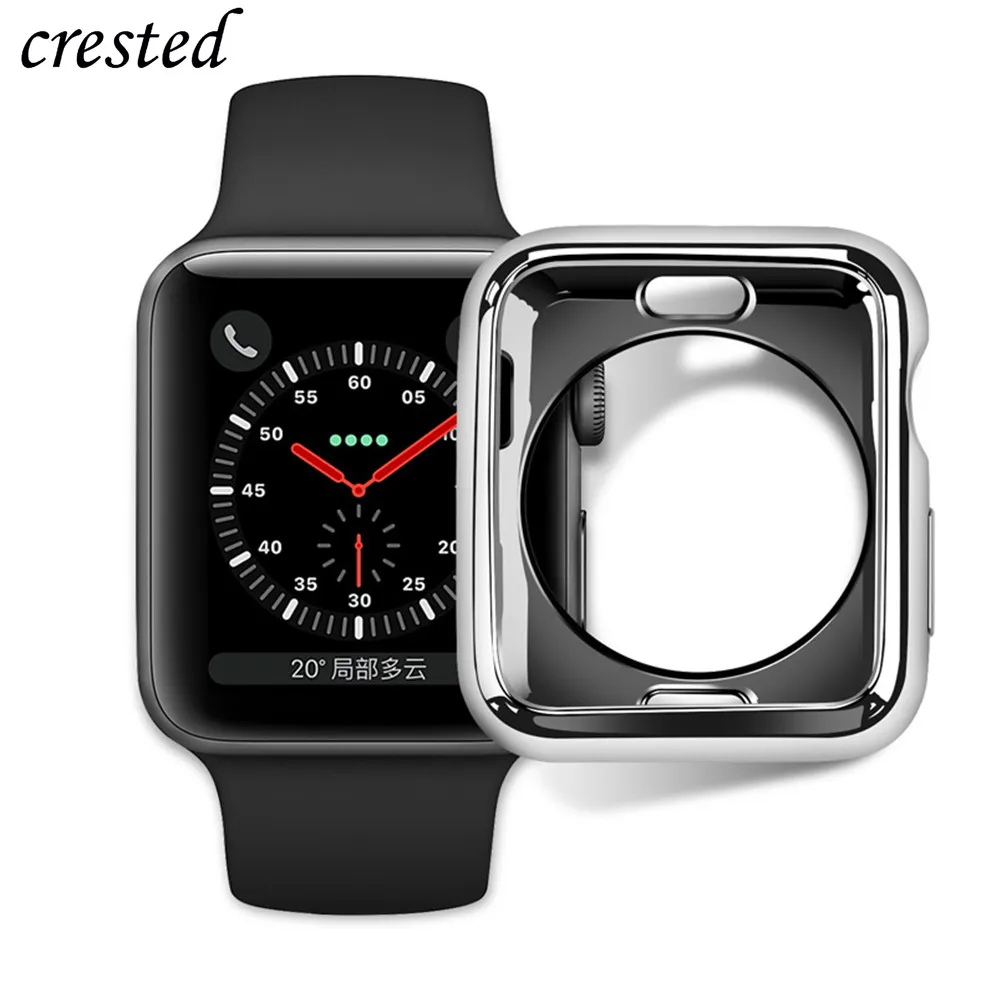 

Bumper for Apple watch 4 case 44mm 40mm iwatch case cover Soft Plate TPU screen protector watch case bumper Accessories 40/44 mm