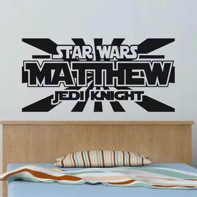 Us 15 19 24 Off Star Wars Wall Decal Personalized Name Jedi Knight Vinyl Sticker Boys Bedroom Decor Poster Wall Stickers Home Decor In Wall Stickers