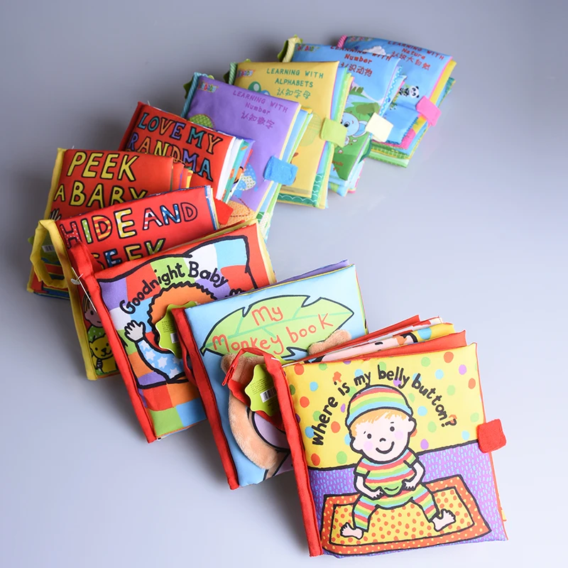 Cute Animal Style Baby Toys Hot New Infant Kids Early Development soft Cloth Books Learning Education Unfolding Activity Books