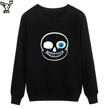 

KPOP Game Undertale Sans Sweatshirt Men Black in Anime Papyrus Skull Brother Winter Warm Mens Hoodies and Sweatshirts