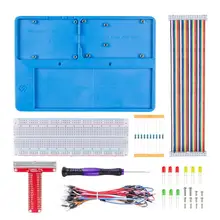 Résistances de support de circuit imprimé, kit RAB avec 830 points de circuit imprimé sans soudure fils de connexion pour Arduino Raspberry Pi 3B +(China)