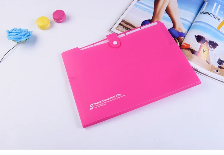 A4 Floder слоев Документ сумка Водонепроницаемый Zip ручка Хранение документов папки карман розовый зеленый синий желтый Офисные и школьные принадлежности