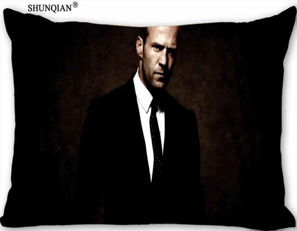 

New Custom Jason Statham Pillowcase Zippered Rectangle Pillow Cover Cases Size 45X35cm,40x60cm,45X75cm,50X75cm(Two sides)