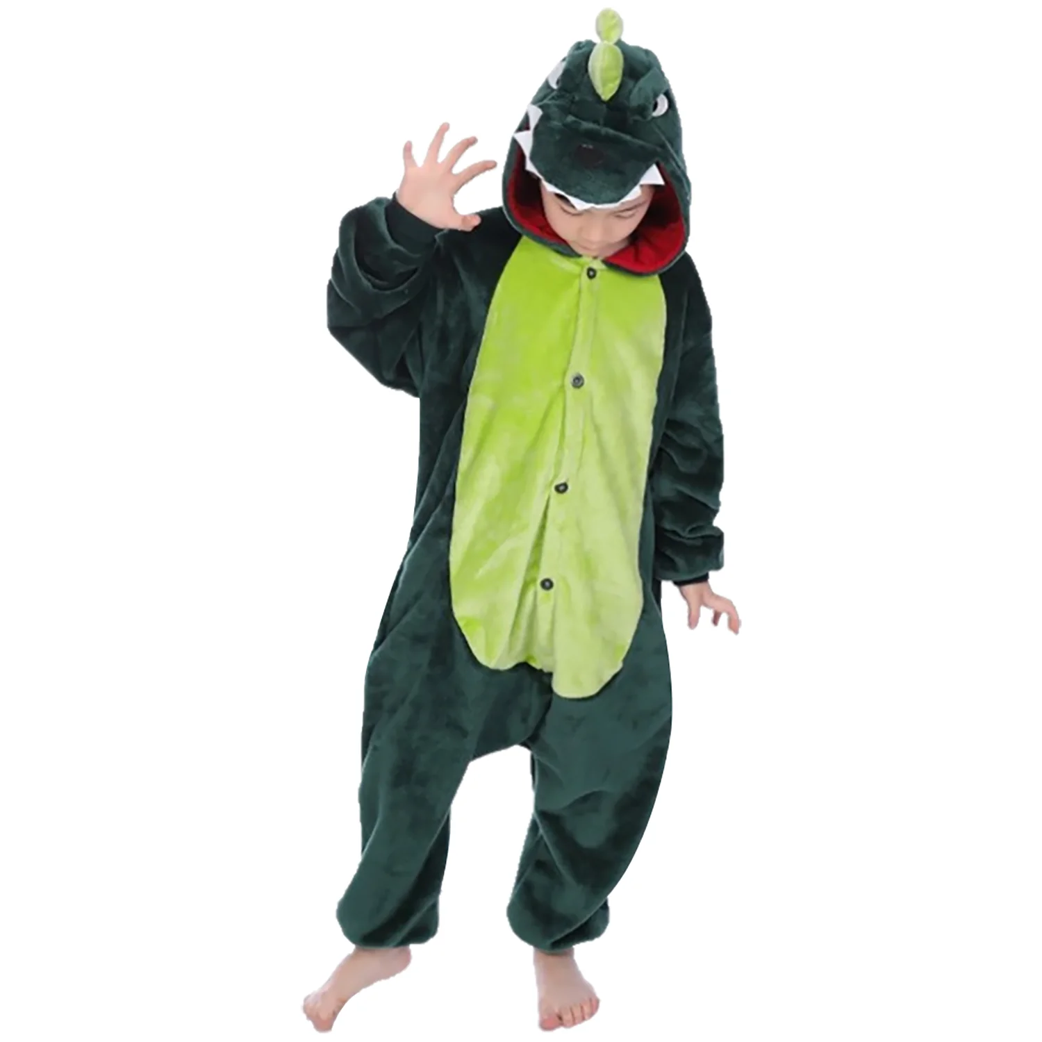 

Raisevern Baby Boy Girl Pajamas Children Crocodile Kawaii Set Unisex Flannel Stitch Kids Cartoon Animal Cosplay Onesies