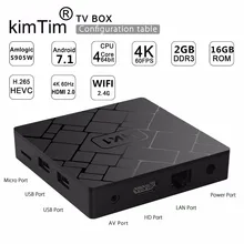 HK1 Android 7.1 Smart TV BOX 2GB 16GB Amlogic S905W Quad Core Set top box H.265 4K WiFi Media player PK X96 TX3 mini Android Box