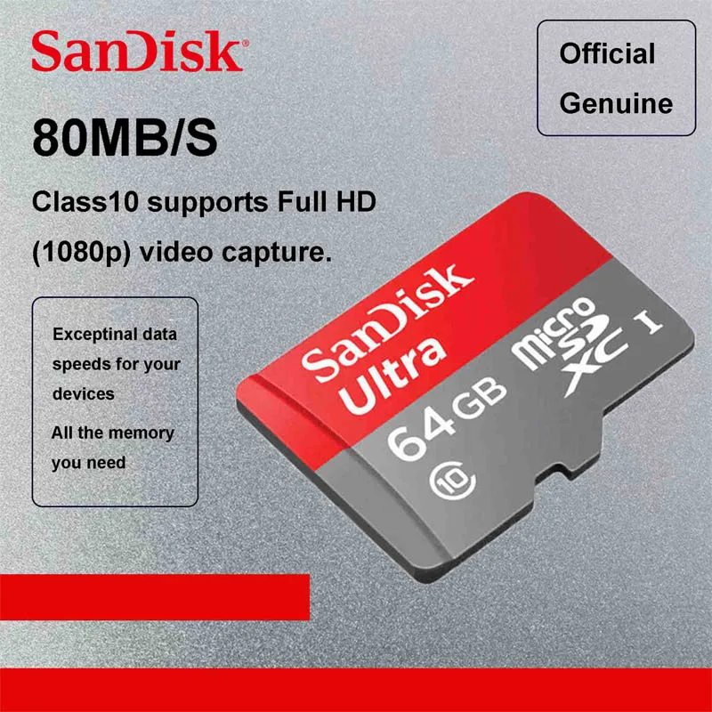 SanDisk Ultra micro SDHC/micro SDXC UHS I Memory Card 16GB ...