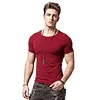 Covrlge 2022 Hot Summer Men T-shirts Solid Color Slim Fit Short Sleeve T Shirt Mens New O-neck Tops TShirt Brand Clothing MTS291 ► Photo 3/6