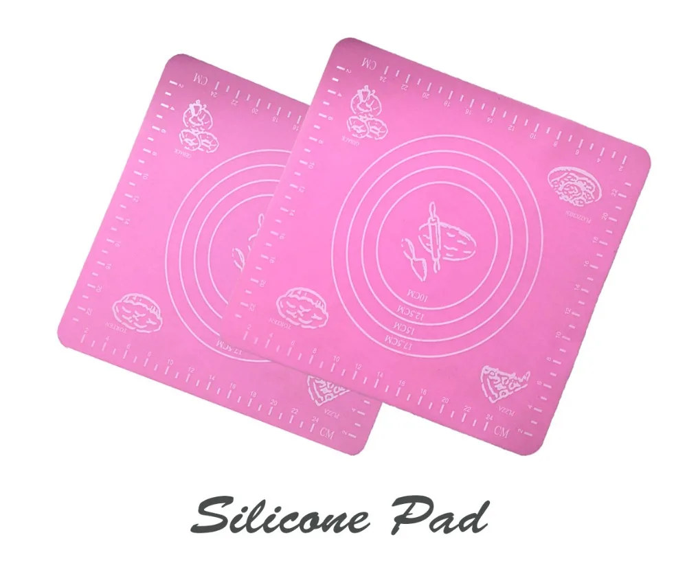 

22*24 Silicone Pad Mat Square with Measuring Scale for Decorating Fondant Cake Paste Petal DIY Tool Kitchen Accessories A061
