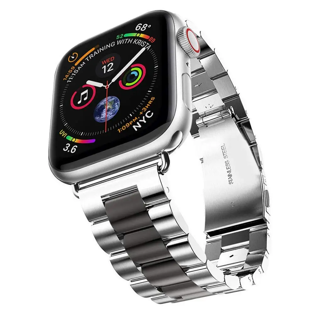 Роскошный ремешок Beziye из нержавеющей стали для Apple Watch 42 мм 38 мм 44 мм 40 мм серия 5 металлический спортивный ремешок iwatch 4 3