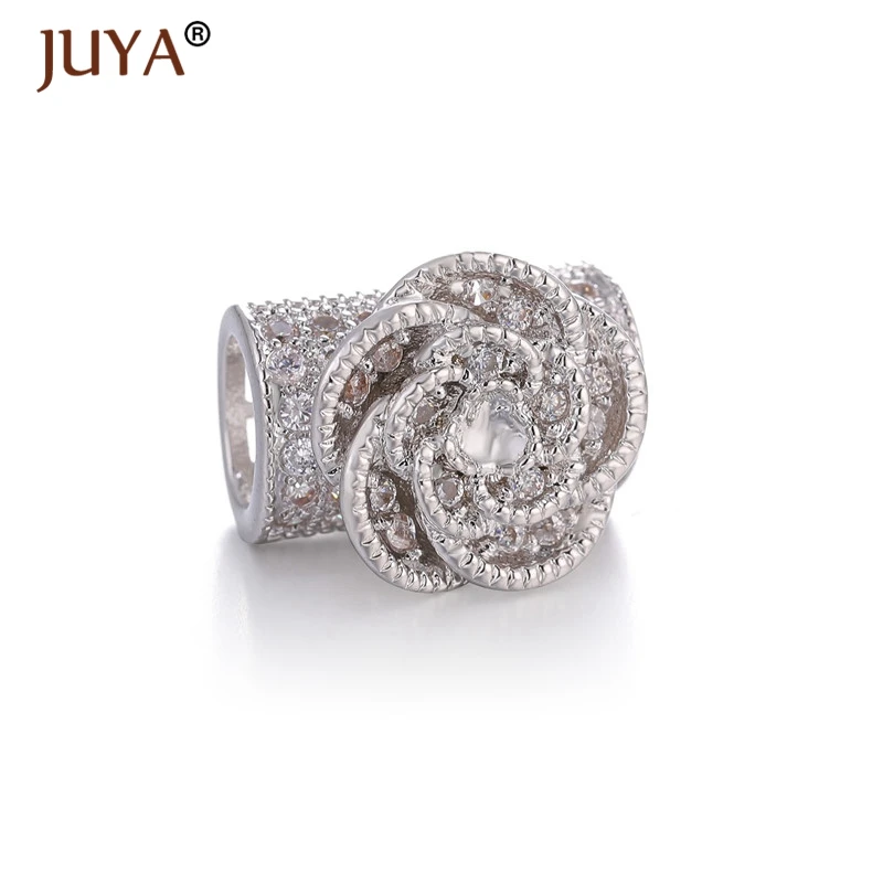 

Micro Pave Zircon CZ Curved Tube Spacer Beads Fitting Handmade Men Women Pearl Crystal Beads Bracelet Findings Jewelry supplies