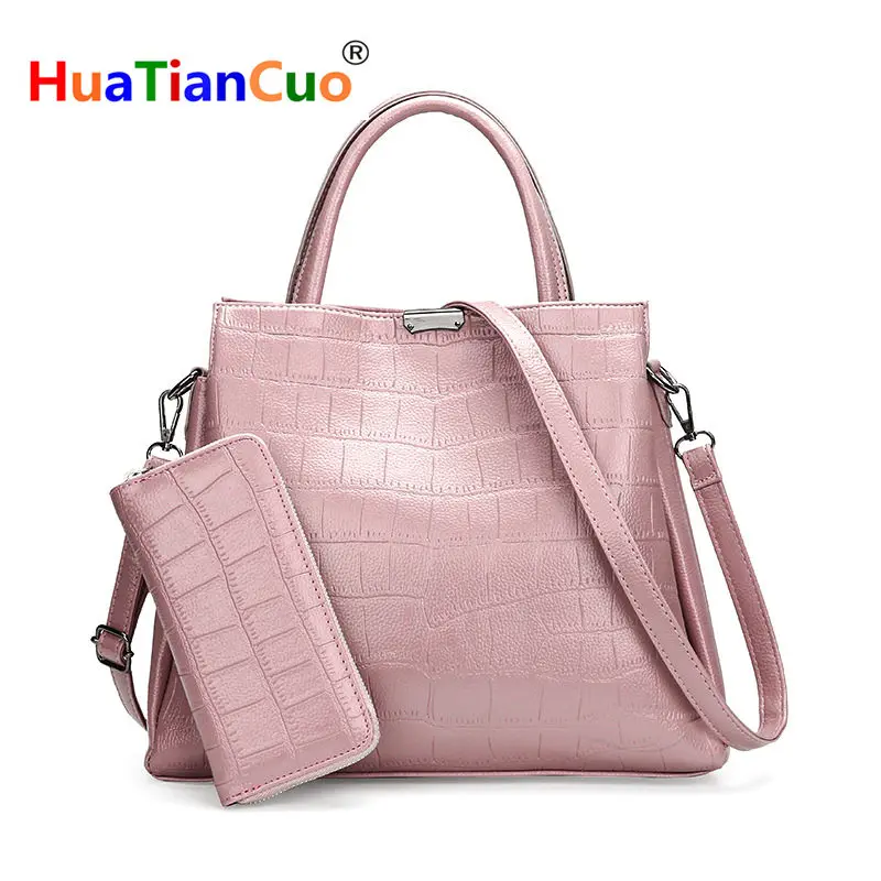 

Huatiancuo PU Leather Shoulder Bag Female Large Tote Business Women Messenger Crossbody Bag For Women