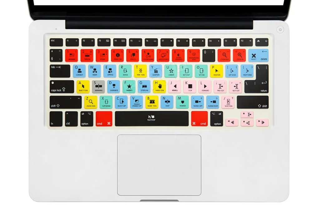Для Macbook Air 13 дюймов для Apple Final Cut Pro X Силиконовый чехол клавиатуры функциональный