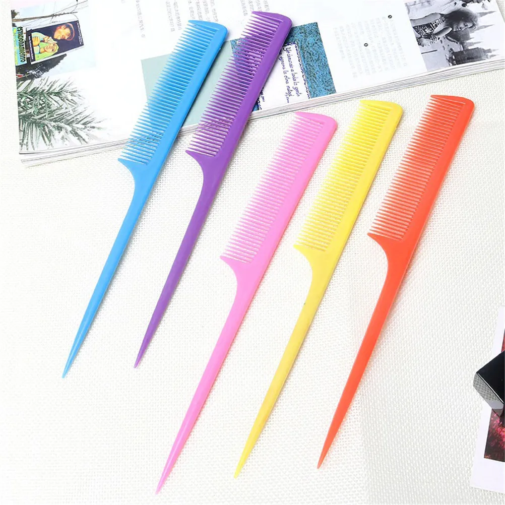 

10*Anti-static Cutting Combs Hairdresser Treatment Styling Tool Hair Pointed Tail Comb Nicety Type Clip Design The Salon Tools