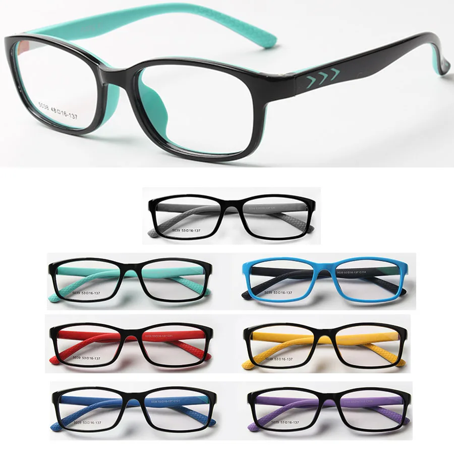 Size 53 16 137mm kids TR90/Rubber Eyeglasses Frame High quality Boys