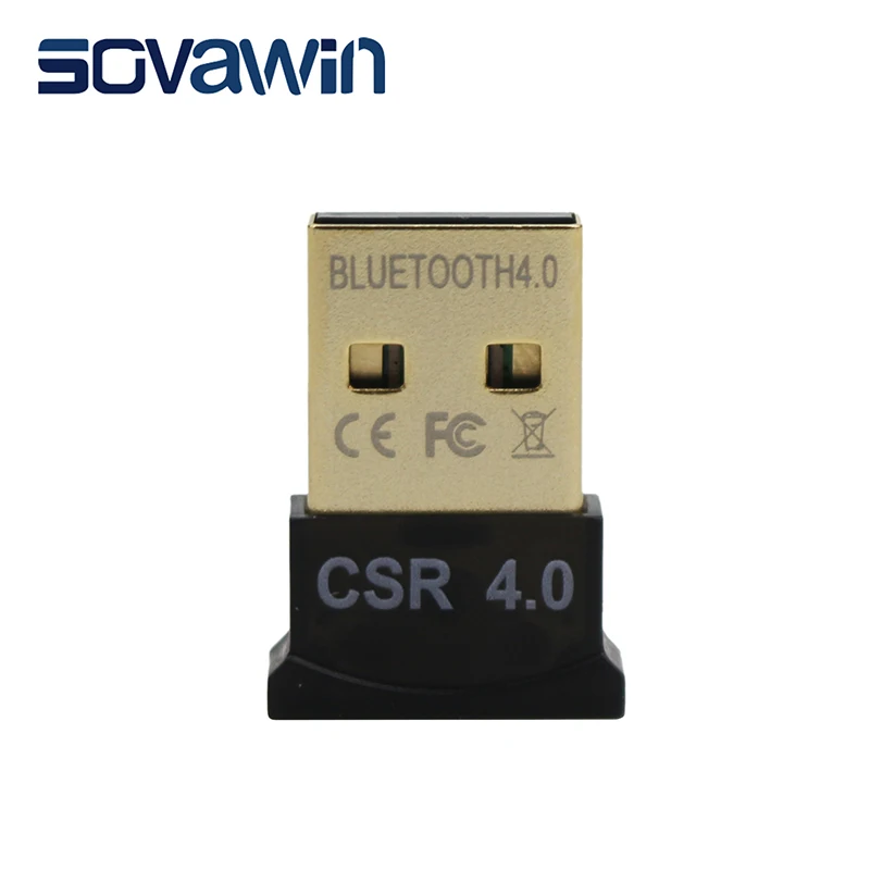 Sovawin Беспроводной адаптер CSR Bluetooth 4,0 3 Мбит/с защитный Мини-ключ двойной режим Музыка для ПК Компьютеры-Ноутбуки Windows 7 XP