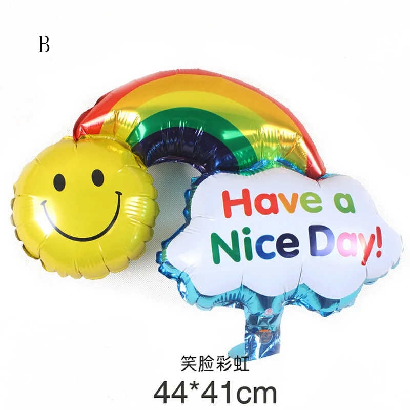 New smiley aluminum balloons decorated wedding birthday sun clouds rainbow balloons toys New smiley aluminum balloons decorated wedding birthday sun clouds rainbow balloons toys
