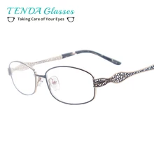 Средние металлические женские очки полная оправа красочная модная оправа для очков для многофокусных линз для чтения