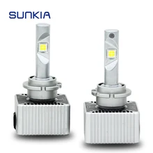 SUNKIA 2 шт./компл. светодиодный шарик лучшей фар автомобиля D1S D2S D3S D4S D5S лампа 70 Вт 7200Lm изначальную лампу Plug& Play белый 6000K IP67