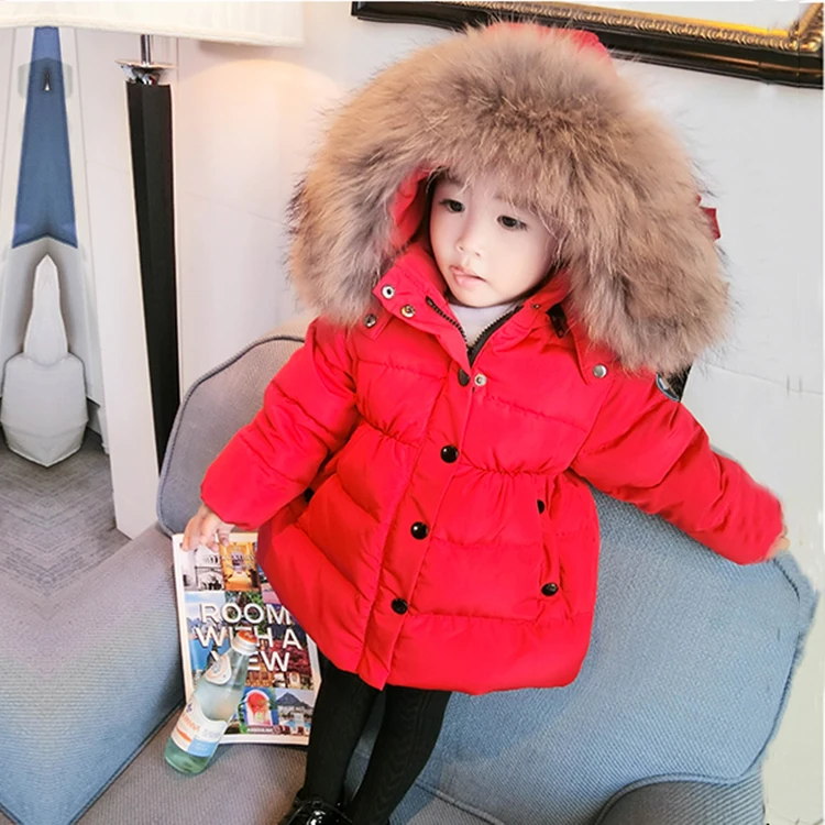 

Mioigee 2019 New girls' down jacket kids thicken warm coat children's down jacket for girls parkas raccon fur on hooded jackets