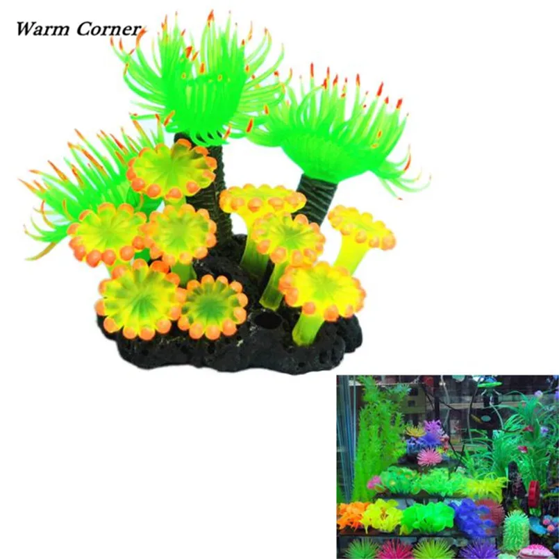 Лм мягкие искусственные резиновые кораллы аквариум прекрасное украшение в сентябре 14