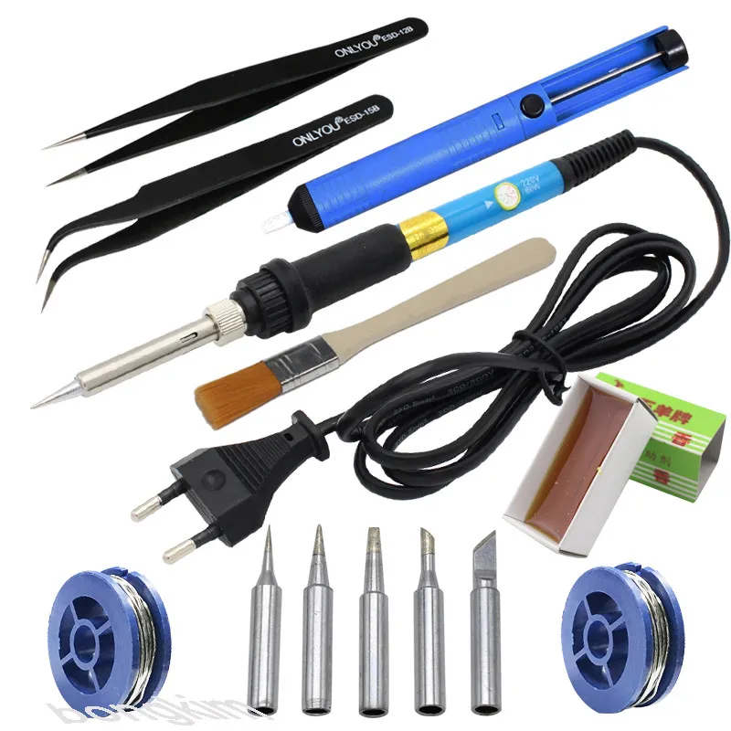 60W Electric Soldering Iron 14pcs In 1 Adjustable Temperature Solder Iron Set For Solding Station With 5pcs Soldering Tips Kit 60W Electric Soldering Iron 14pcs In 1 Adjustable Temperature Solder Iron Set For Solding Station With 5pcs Soldering Tips Kit