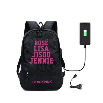 

BLACKPINK Korean Kpop Backpack School Bags for Teenage Girls Boys Camouflage Back Pack women Large Leisure Bagpack Ladies teen