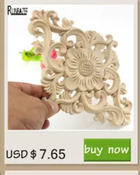 RUNBAZEF Wood Applique Carving European-style Furniture with Decorative Accessories Carved Door Heart Craft Decoration