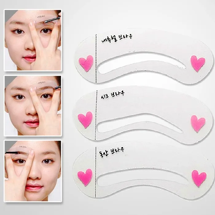 Free-shipping-High-quality-3pcs-set-Thrush-card-threading-A-word-eyebrow-makeup-tools-Threading-artifact