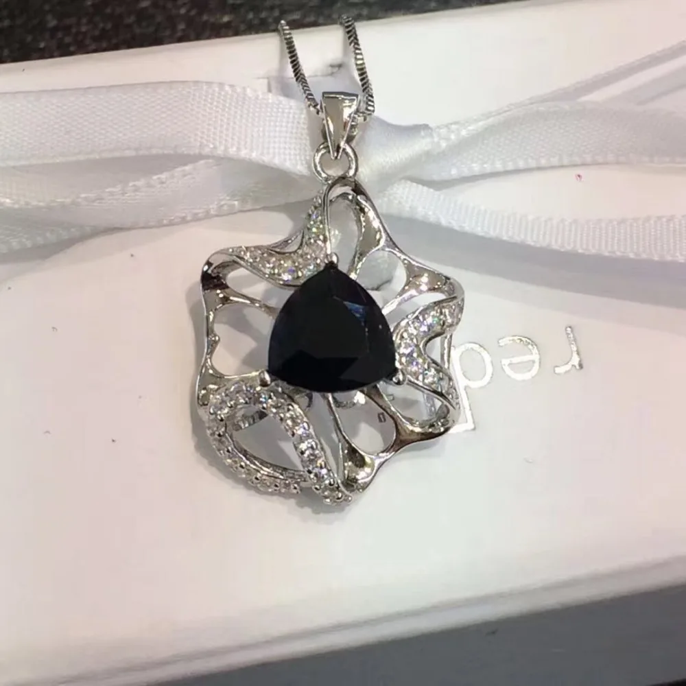 

Collares Collier Qi Xuan_Dark Blue Stone Fashion Pendant Necklace_Real Necklace_Quality Guaranteed_Manufacturer Directly Sales