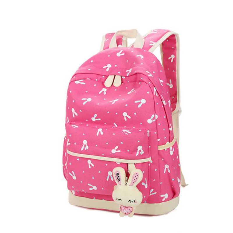 Четыре штуки модная женская парусиновая повседневная школьная сумка, рюкзак для девочек, рюкзак для путешествий, сумки через плечо, партия