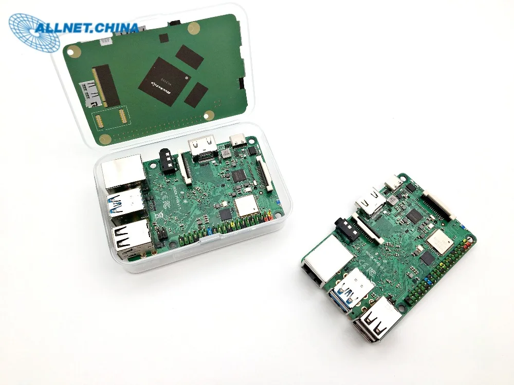 RK3399 SBC макетная плата ROCK PI 4B V1.4(Dualband 2,4/5GHz WLAN/Bluetooth 5,0) 1GB W/128G радиатор SSD набор поддержка SSD boot