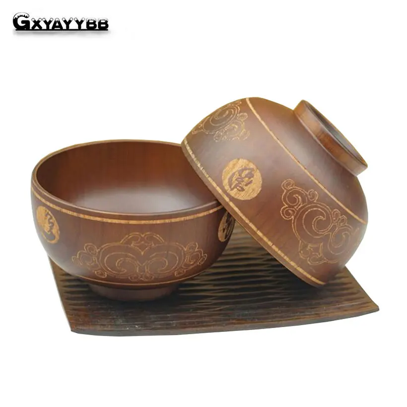 1Pcs Set Natural Hand Made Wooden font b Salad b font Bowl Classic Small Bowls Wood