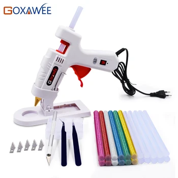 

Goxawee 34pcs High Temp Hot Melt Glue Gun With 11mm Glue Sticks Industrial Mini Repair Home DIY Tools Glue Gun Kit