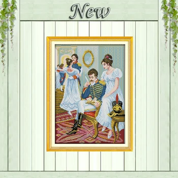 

Dancing party lovers decor painting counted printed on canvas DMC 14CT 11CT Chinese Cross Stitch Needlework Sets Embroidery kits