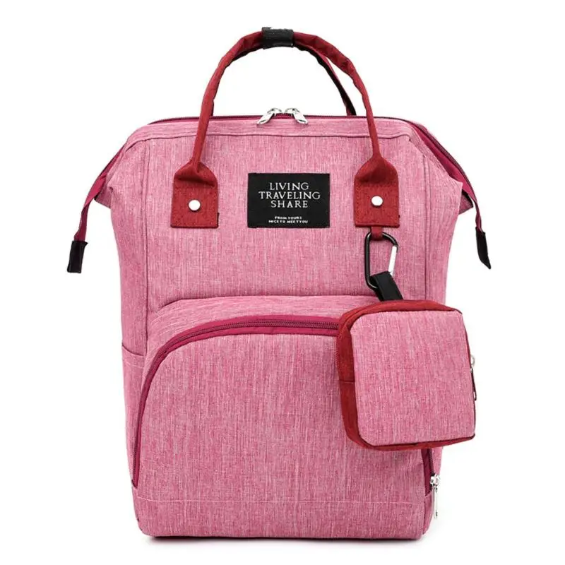 Модная сумка для подгузников для мам, Одноцветный рюкзак для мам, рюкзак для путешествий, большая вместительность, сумка для пеленки для ухода за ребенком, рюкзак для ухода за ребенком