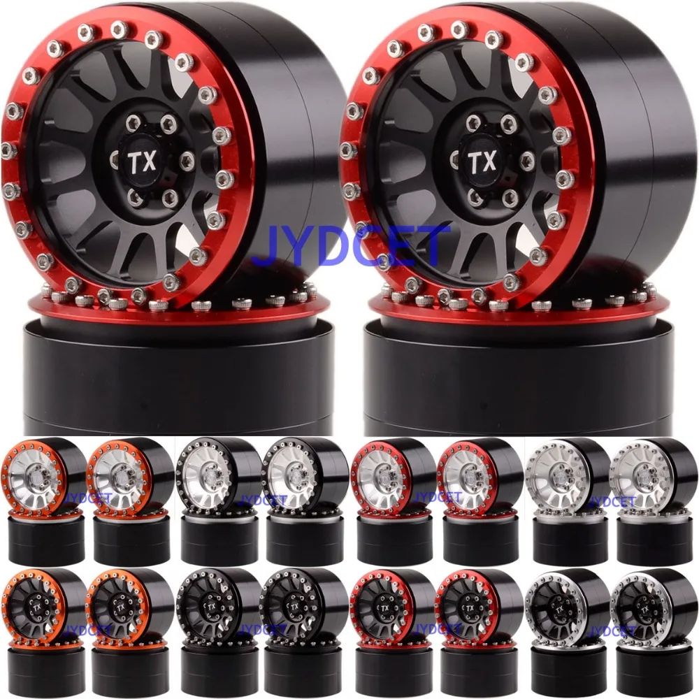

2022 Aluminum 12-Spokes Beadlock 2.2" Wheel Rim 4pcs For Axial Yeti/Wraith RC Off-Road Crawler