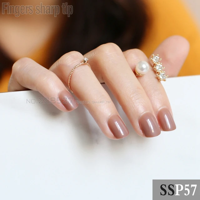 2017 New 24pcs False Nails Brown Candy Grant Short Paragraph 2017 New 24pcs False Nails Brown Candy Grant Short Paragraph Round Square Head Comfortable Multicolor All