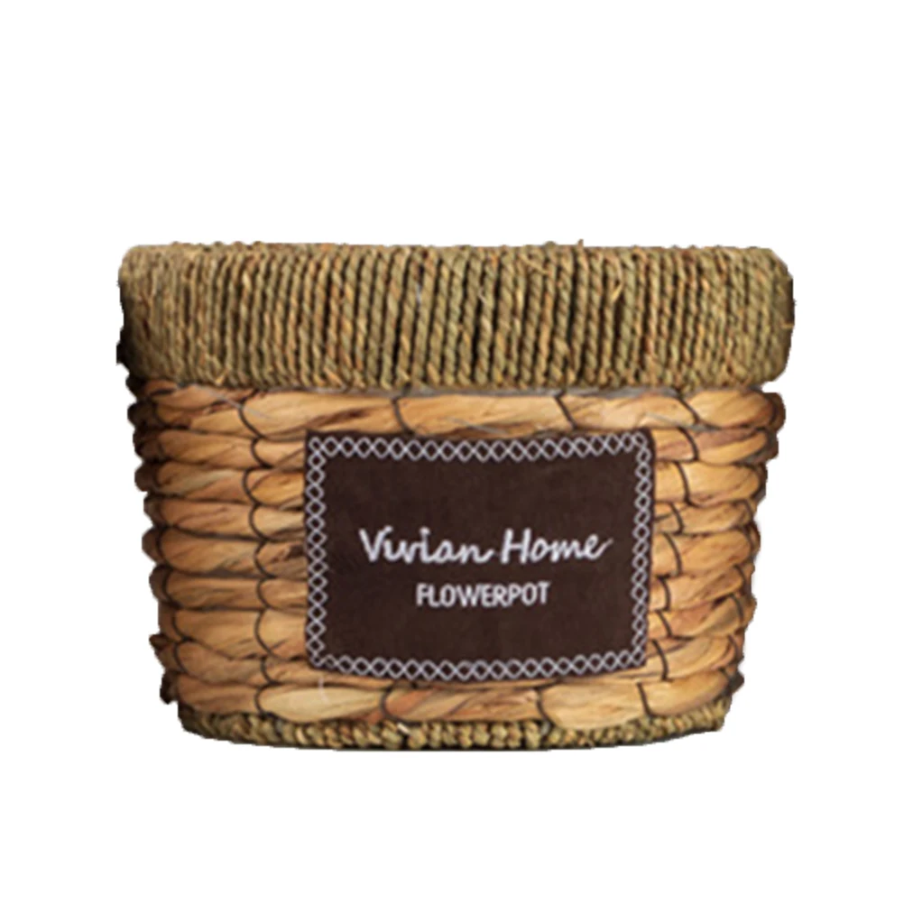

1 Pc Fleshy Seedling Pots Flower Holder Root Control Flowerpots Woven Wicker Planters For Planter Cactus Bonsai (Size S)