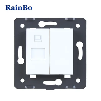 

RainBo Plastic-Materials EU RJ45 CAT6 Computer Standard-DIY Accessory-two Function-Key For-computer wall-Socket A8COW/B