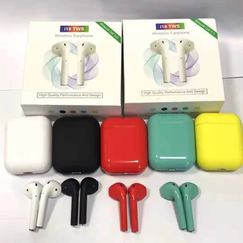

Touch control Original i18 air tws mini Wireless Bluetooth earphone wireless ear3D stereo phone with dual microphone