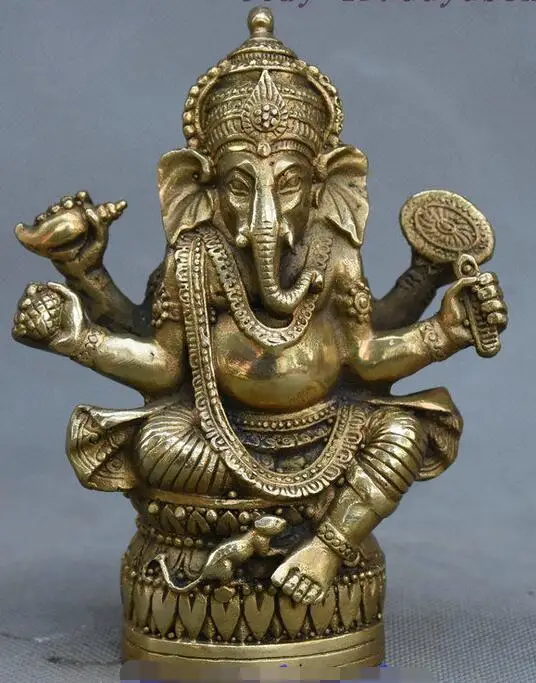 Tibetan Buddhism Brass Ganesha Ganapati Ganesh Lord God Elephant Buddha