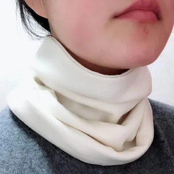 

LKCFLBMAFM Newest Spring and Autumn Winter Cashmere Bib Men and Women Solid Color Warm Collar Korean Knitted Turtleneck Scarf